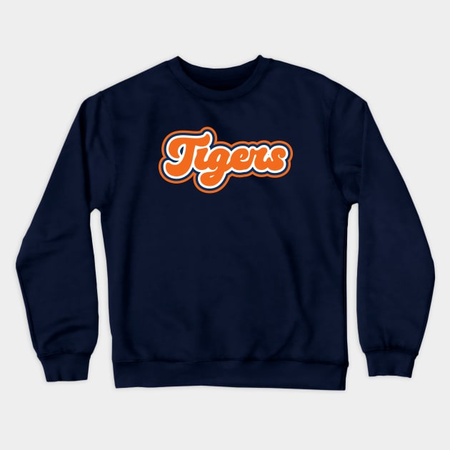 Retro Tigers Script Crewneck Sweatshirt by SLAG_Creative